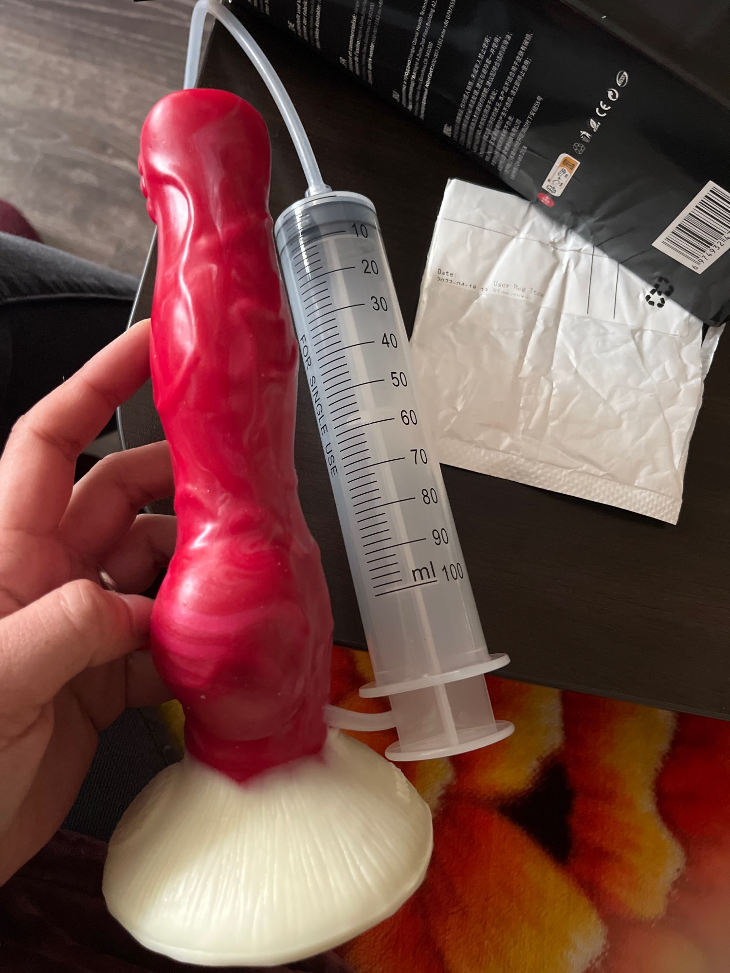 Large Dog Knot Ejacultion Dildo Sucker Silicone Squirting Sex Toys –  LoveToysClub