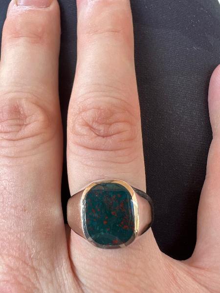 Bloodstone Gemstone Ring - Adjustable — Sivana