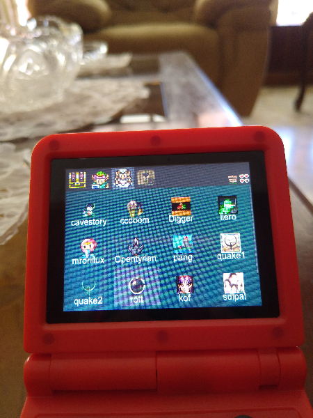 POWKIDDY v90 Black Version 3-Inch IPS Screen Flip Handheld