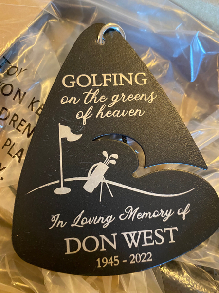 Personalized Golfing in Heaven Sympathy Wind Chime — 28 Collective