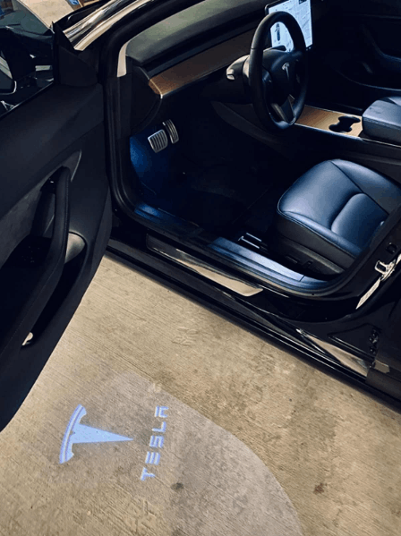 2022 Actualizado Tesla Car Door Puddle Lights, logo Projector Para Modelo  3ysx, Accesorios Tesla, Hdultra-bright Led Welcome Step Light, Cortesía de  Atmos