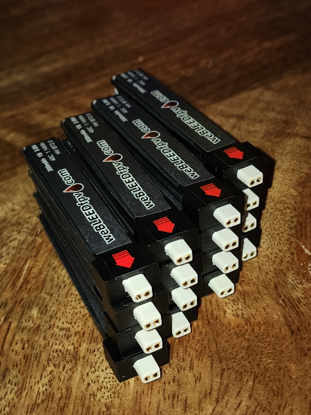 Pack de 5 batteries LiHV BetaFPV LAVA 1S 300mAh 75C (BT2.0)